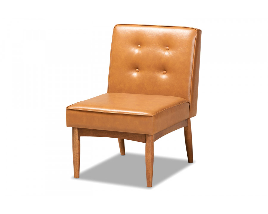 Baxton Arvid Mid-Century Modern Dining Chair - Tan