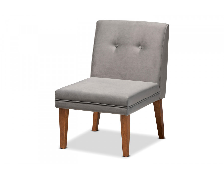 Baxton Stewart Mid-Century Modern Dining Chair - Gray