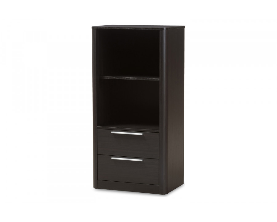 Baxton Carlingford Modern 2-Drawer Bookcase