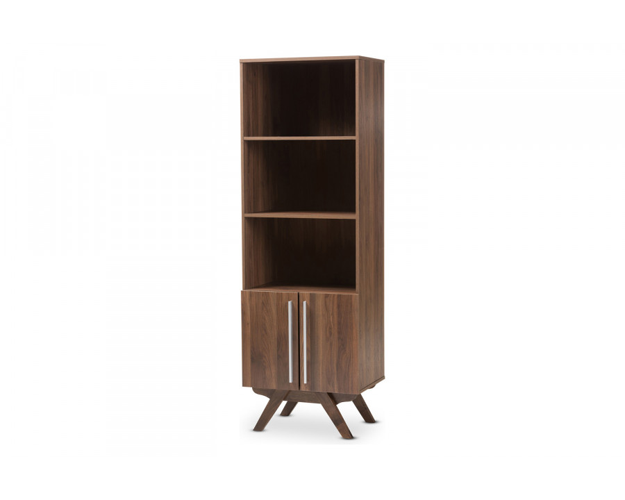 Baxton Ashfield Mid-Century Modern Bookcase