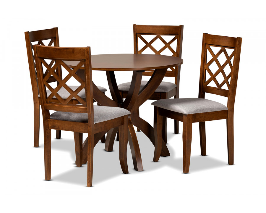 Baxton Beth Modern 5-Piece Dining Set