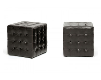 Baxton - Siskal Modern 2-Piece Cube Ottoman