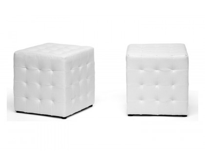 Baxton - Siskal Modern 2-Piece Cube Ottoman