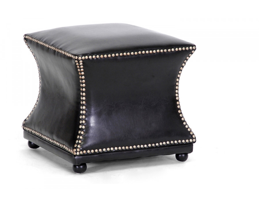 Baxton - Ellastone Modern Leather Ottoman