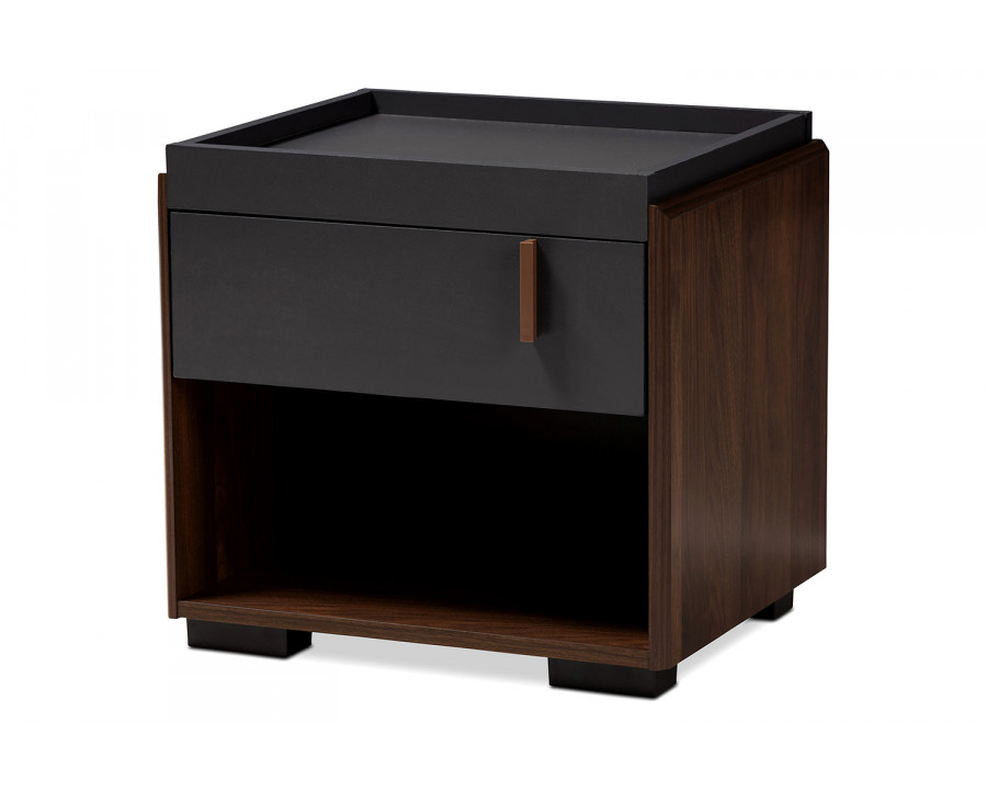 Baxton Rikke Modern 1-Drawer Nightstand