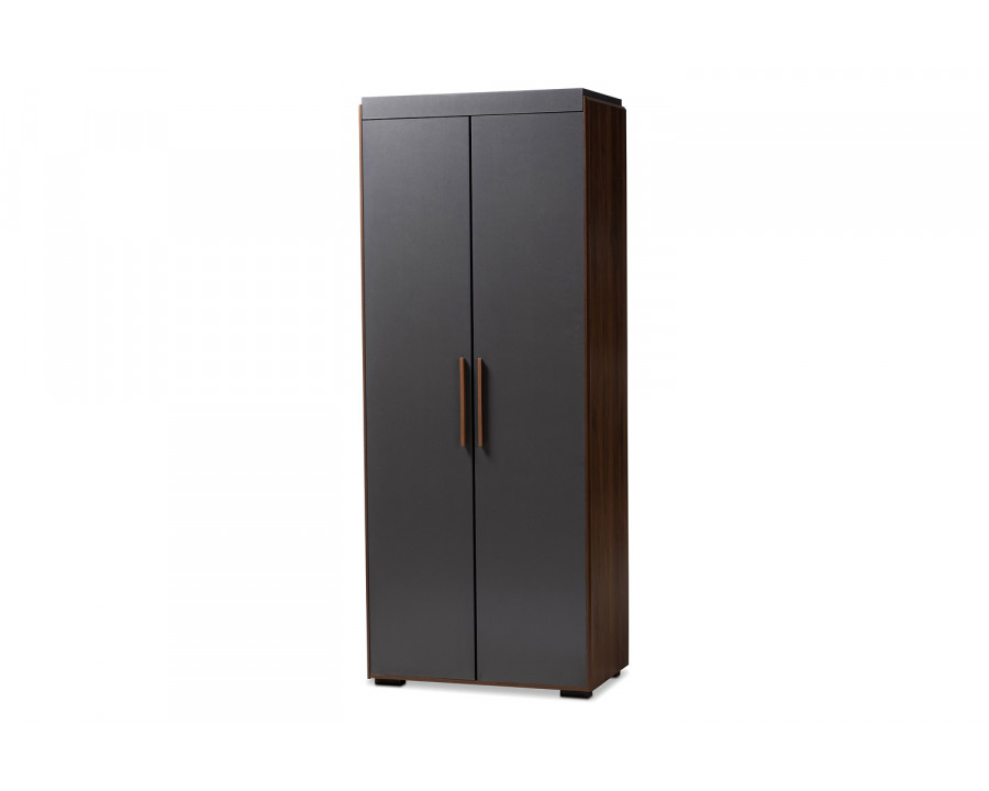 Baxton - Rikke Modern 7-Shelf Wardrobe Storage Cabinet