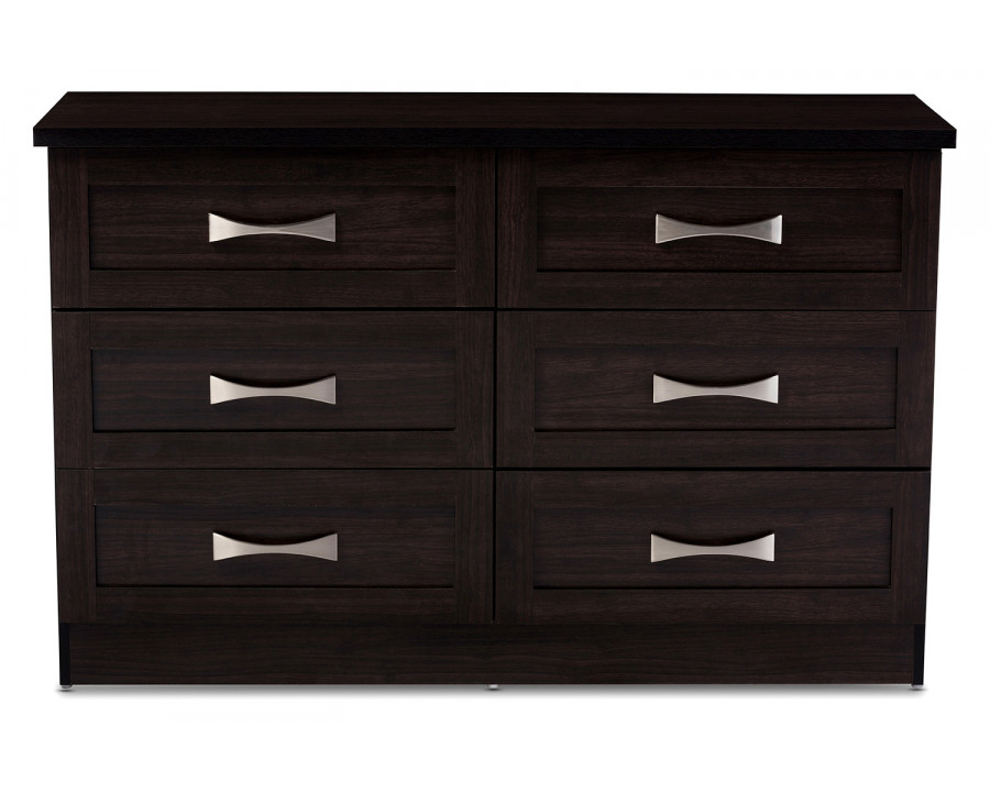 Baxton Colburn Modern 6-Drawer Storage Dresser - Dark Brown