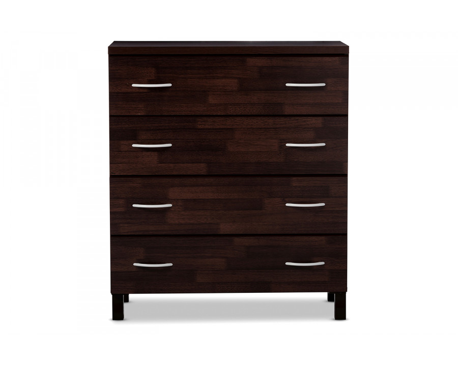 Baxton Maison Modern 4-Drawer Storage Chest - Oak Brown