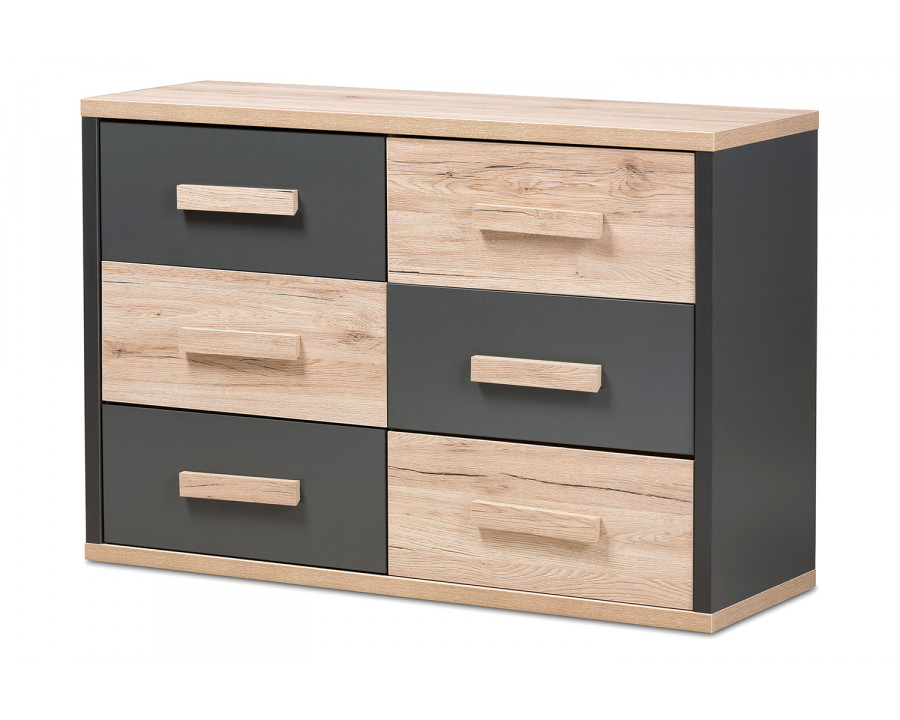 Baxton Pandora Modern 6-Drawer Dresser