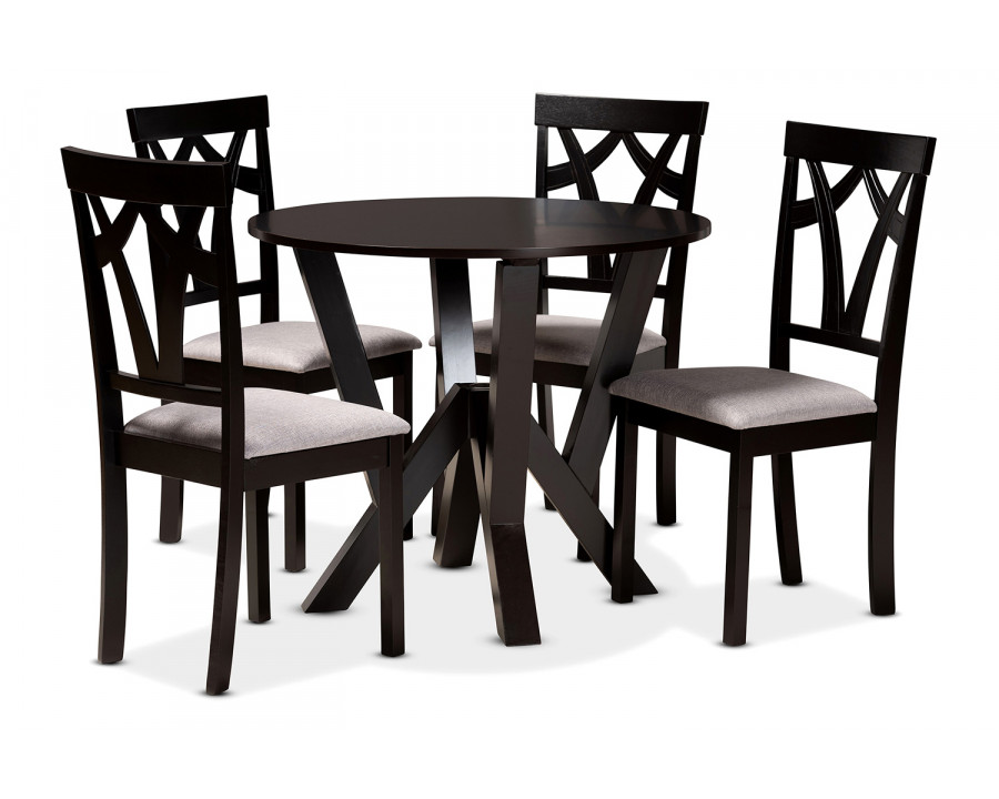 Baxton - Branca Modern 5-Piece Dining Set