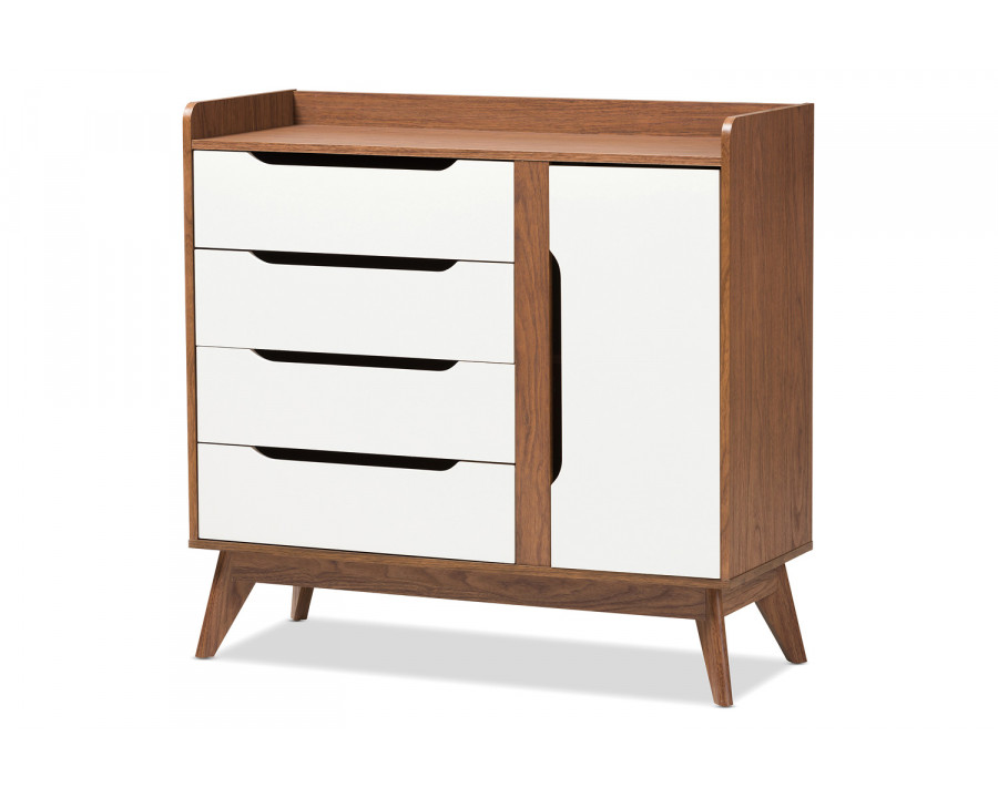 Baxton Brighton Mid-Century Modern Storage Shoe Cabinet