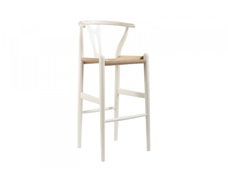 Baxton Mid-Century Modern Wishbone Stool