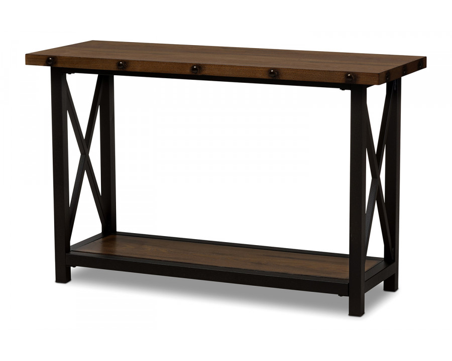 Baxton - Herzen Rustic Industrial Style Console Table