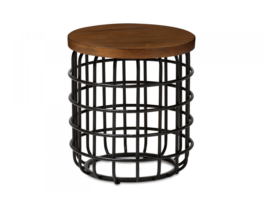 Baxton Carie Rustic Industrial Style Accent Table