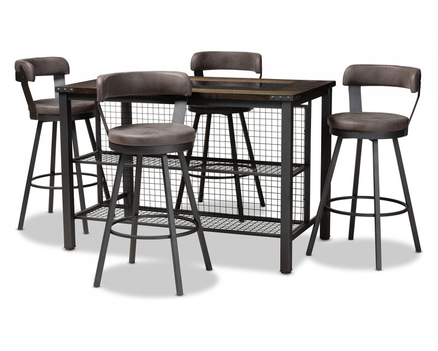 Baxton - Arcene 5-Piece Pub Set