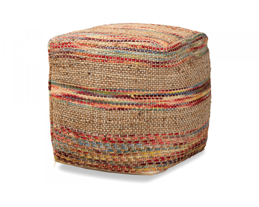 Baxton Caiman Pouf Ottoman