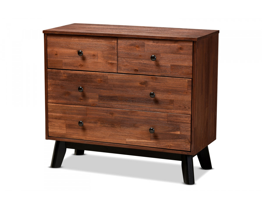 Baxton Calla Modern 4-Drawer Wood Dresser