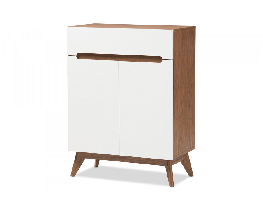 Baxton Calypso Mid-Century Modern Storage Shoe Cabinet