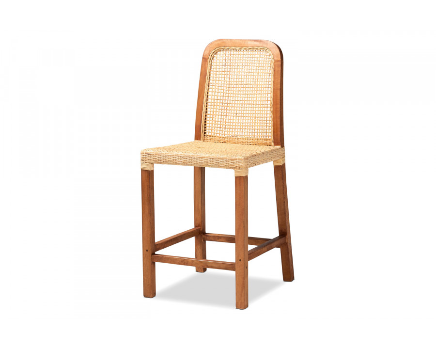 Baxton - Caspia Mid-Century Modern Counter Stool