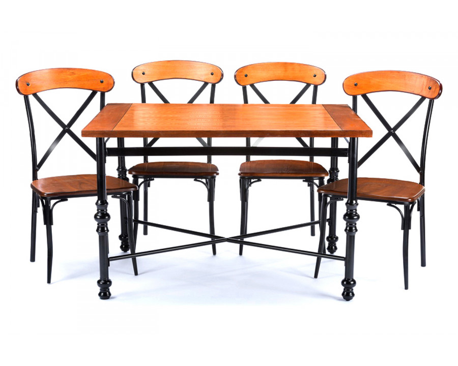 Baxton Broxburn 5-Piece Dining Set