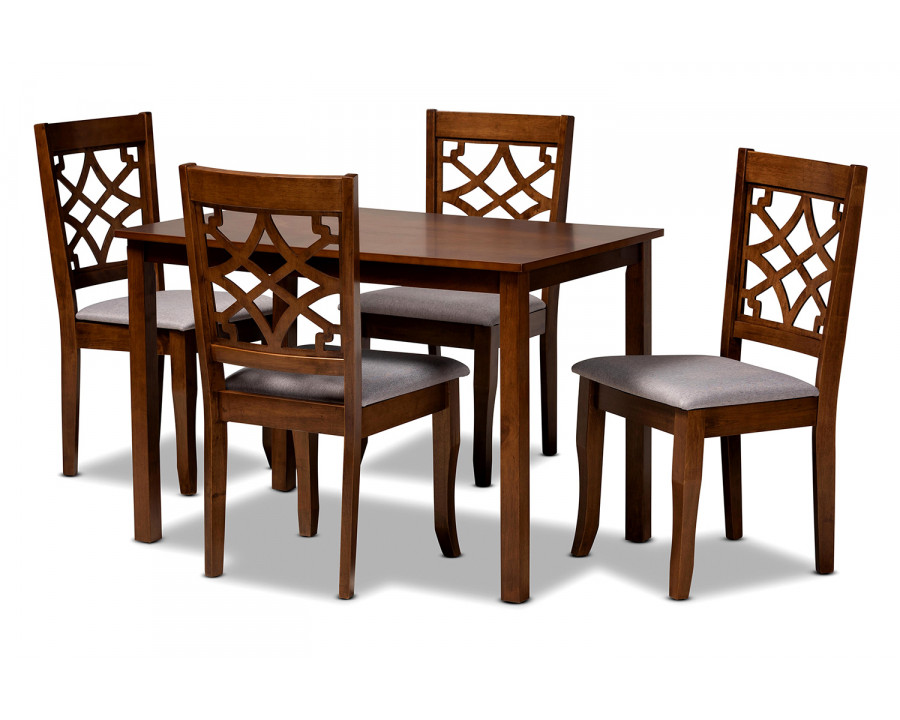 Baxton Celina Modern 5-Piece Dining Set