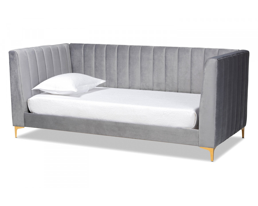 Baxton Oksana Modern Twin Size Daybed - Light Gray