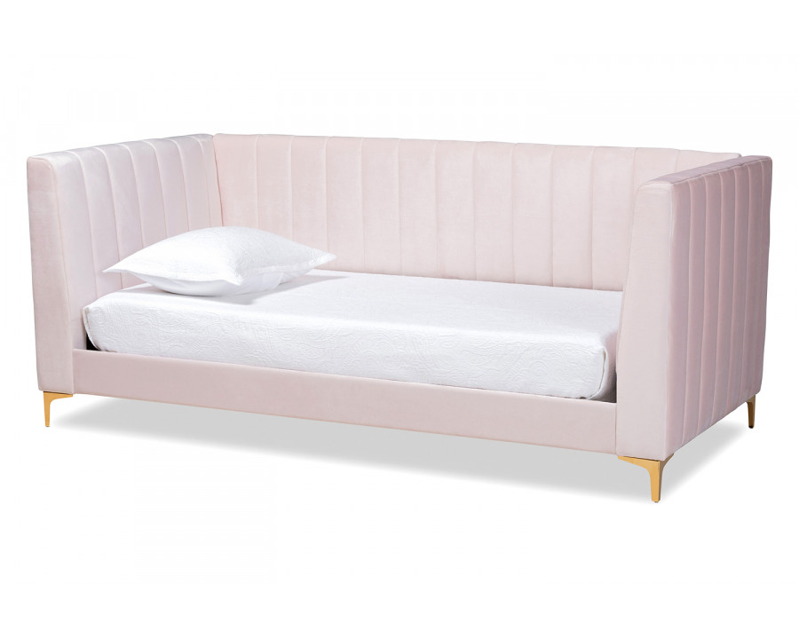 Baxton Oksana Modern Twin Size Daybed - Light Pink