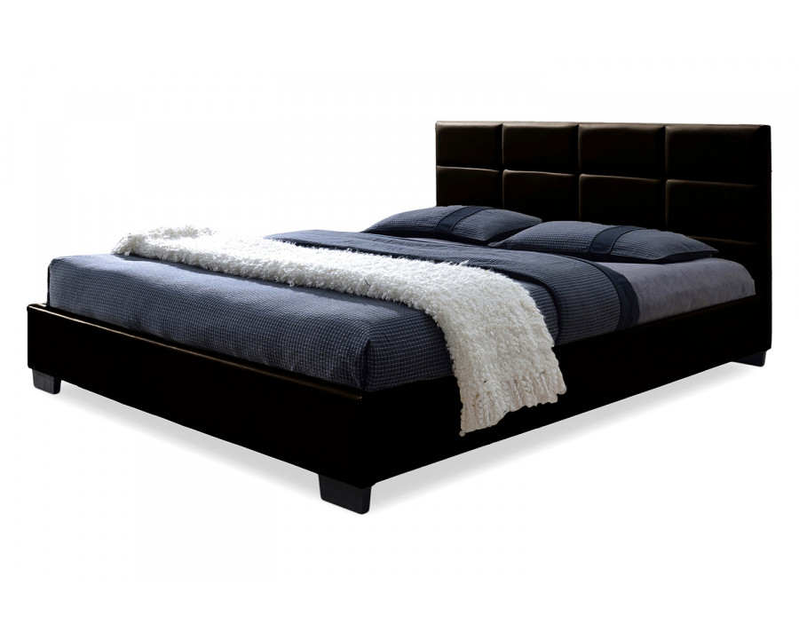 Baxton Vivaldi Modern Full Size Bed Frame - Dark Brown