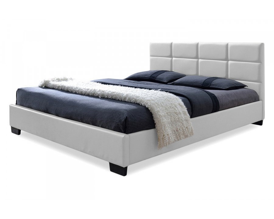 Baxton Vivaldi Modern Full Size Bed Frame - White