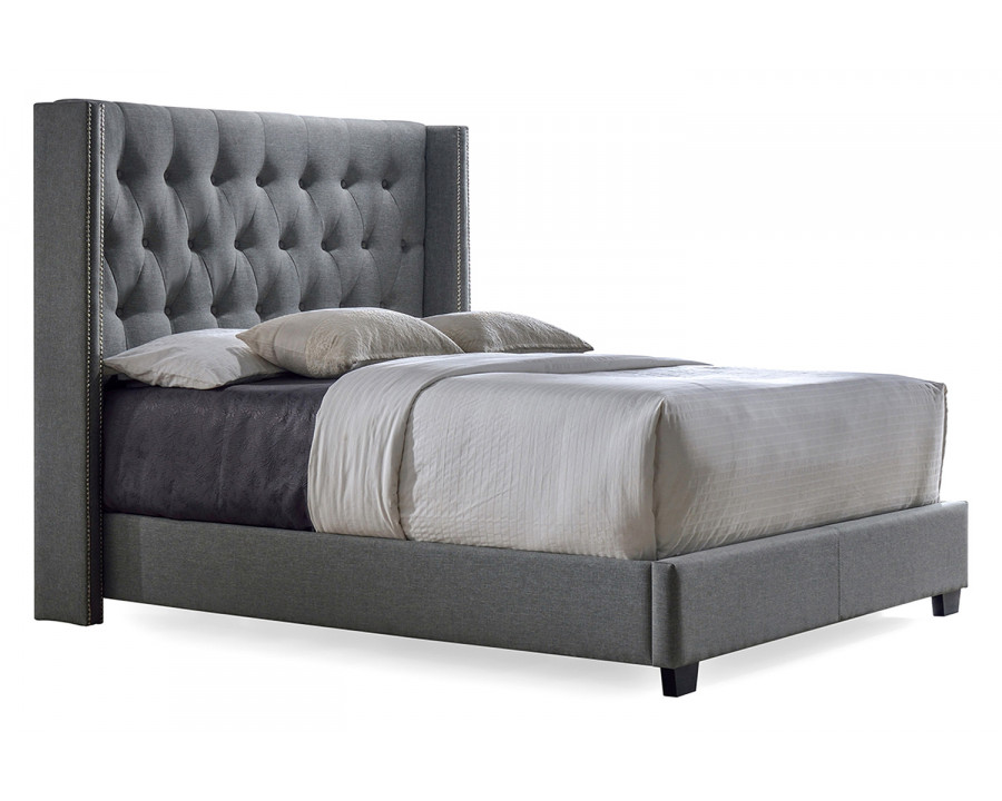 Baxton - Katherine Wingback Bed