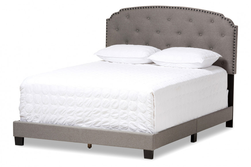 Baxton™ Lexi Modern Queen Size Bed - Light Gray