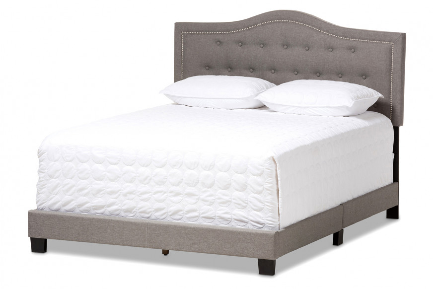 Baxton™ Emerson Modern King Size Bed - Light Gray