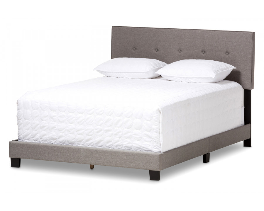 Baxton Hampton Modern Full Size Bed - Light Gray