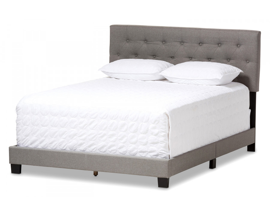 Baxton Cassandra Modern Full Size Bed - Light Gray