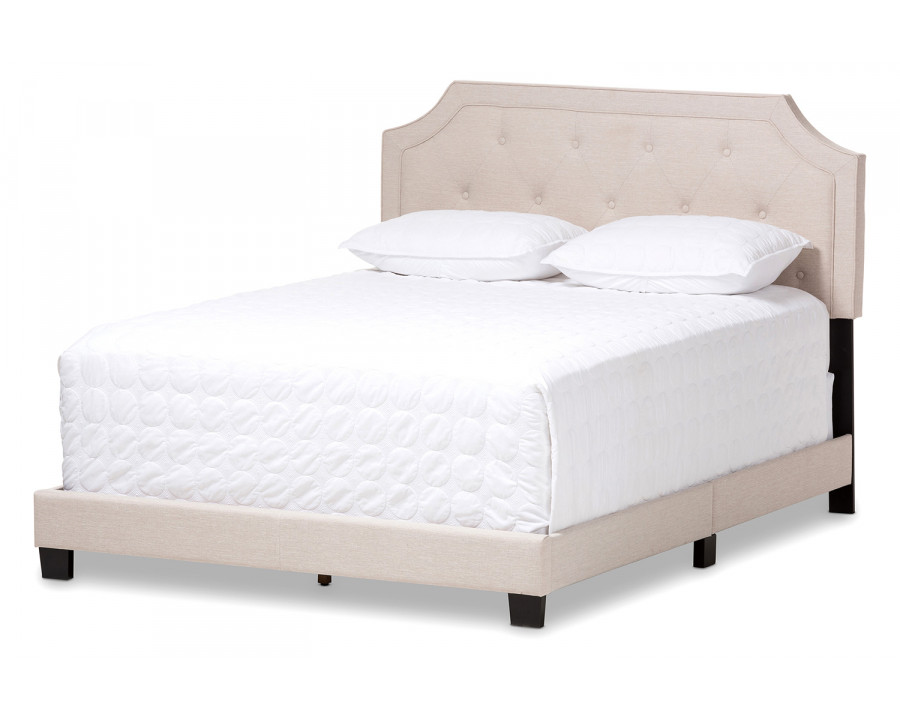 Baxton Willis Modern Full Size Bed - Light Beige