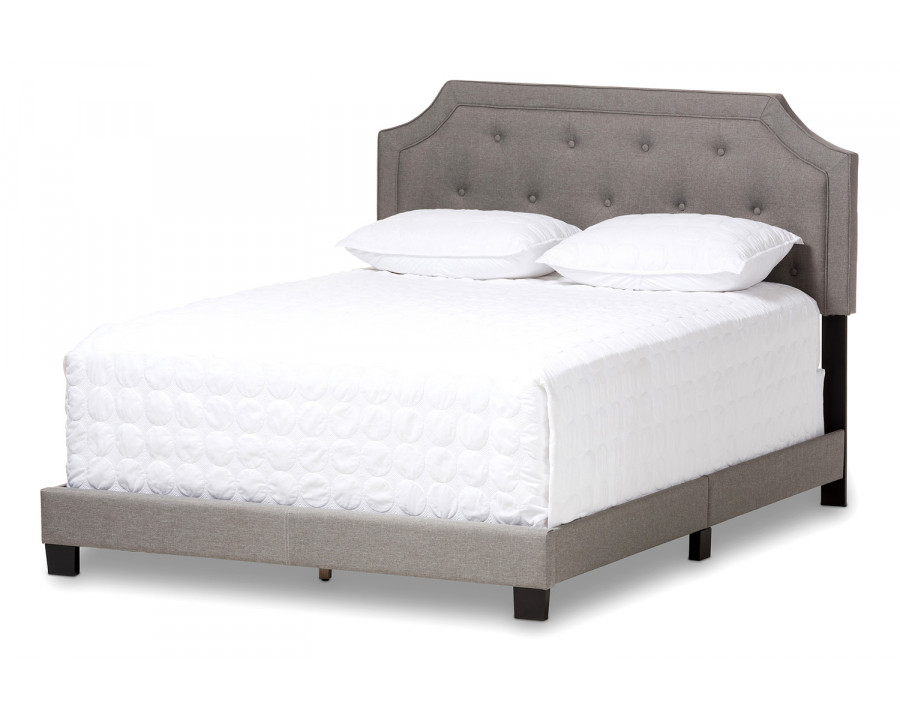 Baxton Willis Modern Full Size Bed - Light Gray