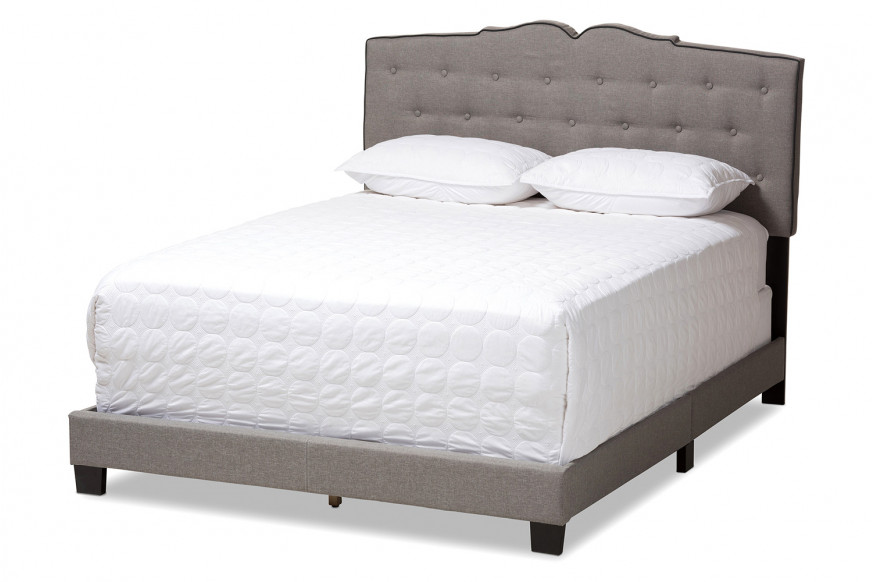 Baxton™ Vivienne Modern Full Size Bed - Light Gray