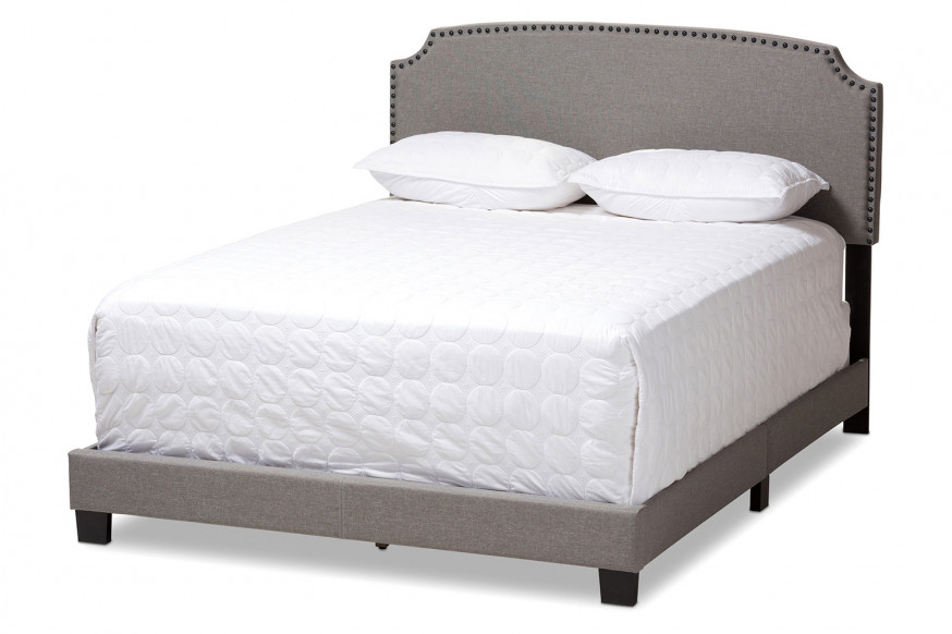 Baxton™ Odette Modern King Size Bed - Light Gray