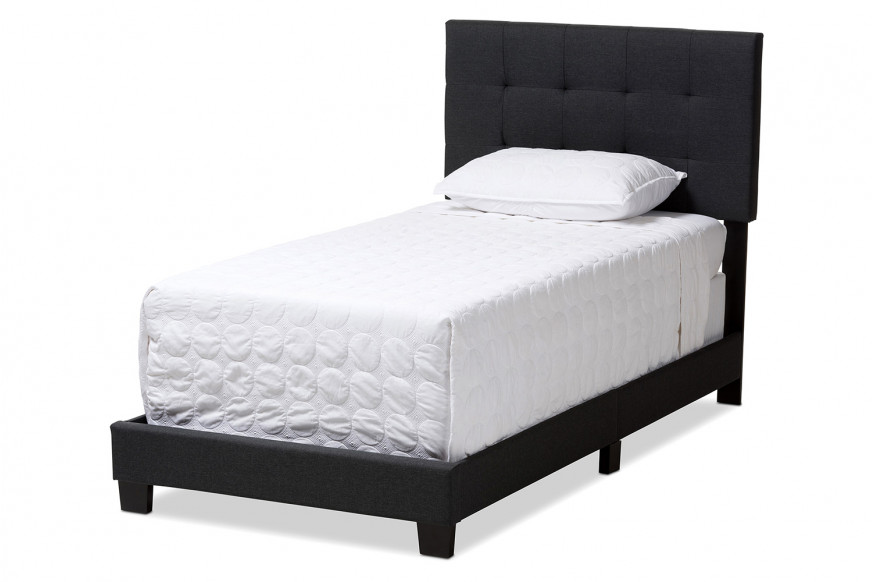 Baxton™ Brookfield Modern Twin Size Bed - Choral Gray