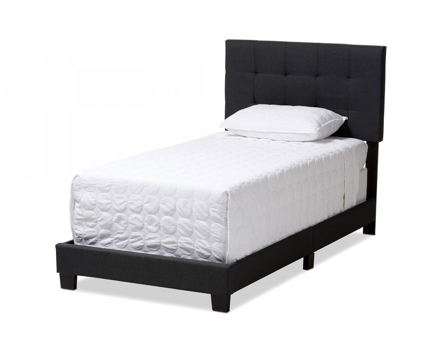 Baxton Brookfield Modern Twin Size Bed - Choral Gray