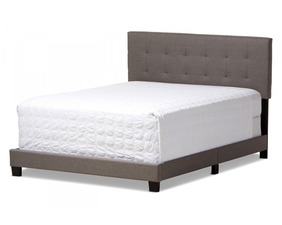 Baxton Brookfield Modern Full Size Bed - Gray