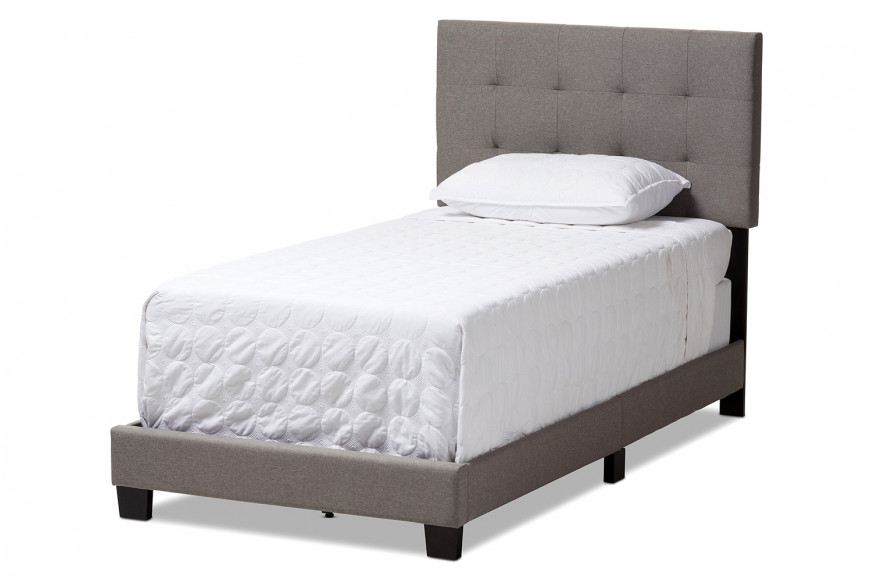 Baxton™ Brookfield Modern Twin Size Bed - Gray