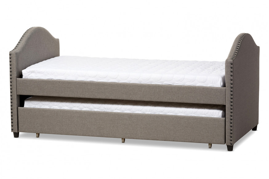 Baxton™ Alessia Modern Daybed with Guest Trundle Bed - Gray