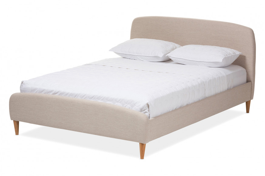 Baxton™ Mia Mid-Century Platform Bed - King Size