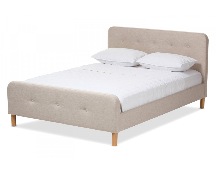 Baxton Samson Mid-Century Platform Bed