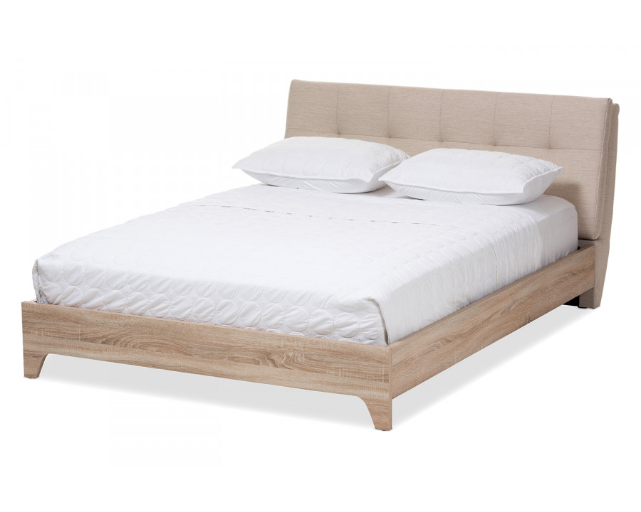 Baxton - Adelia Mid-Century Platform Bed