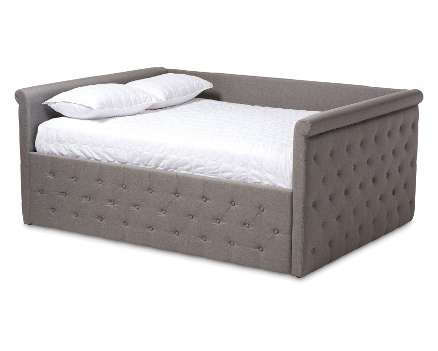 Baxton Amaya Modern Queen Size Daybed - Gray