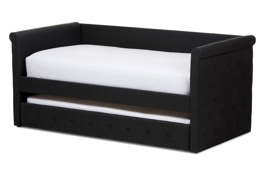 Baxton™ Alena Modern Daybed with Trundle - Dark Gray