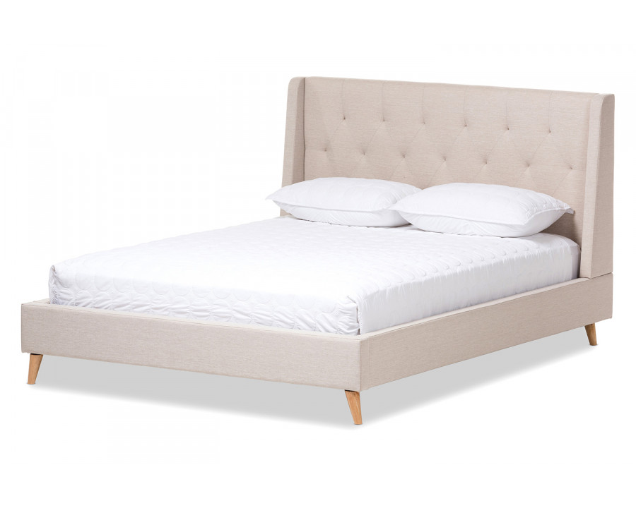 Baxton - Adelaide Retro Modern Full Size Platform Bed