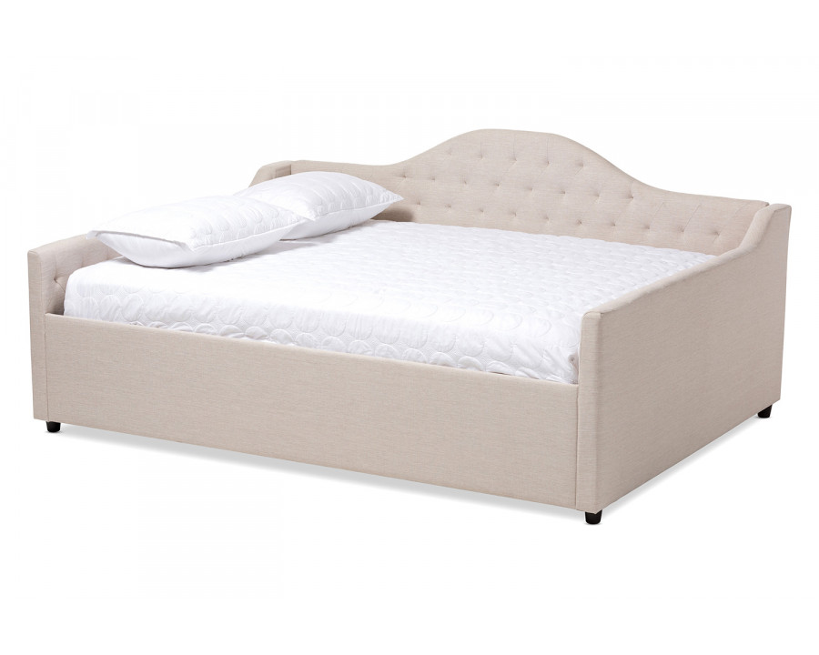 Baxton Eliza Modern Full Size Daybed - Light Beige